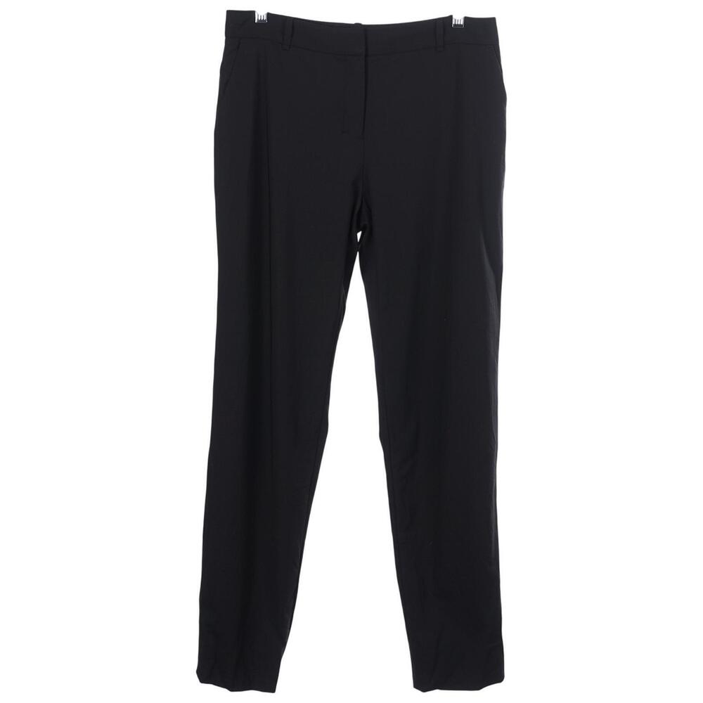 M.M. LaFleur Dress Pants 8 Black Washable Wool Blend Lined Tapered Leg Pockets